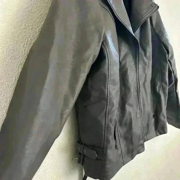 Sebby collection faux leather jacket lined. Size 1X - Picture 3 of 9